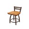 Holland Bar Stool Co 18" Low Back Swivel Vanity Stool, Bronze Finish, Med Maple Seat 41118BZMedMpl - alternate 1